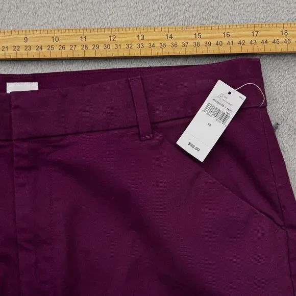 Gap NWT Slim Ankle Khaki Women's Size 14 (W34in x 26in.) Dark Raspberry - Picture 6 of 11